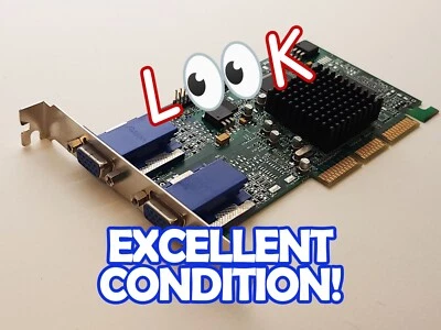 Dual VGA AGP Video Card Matrox 971-0302 16MB HP 5065-8963 G450 - Image 1 of 4