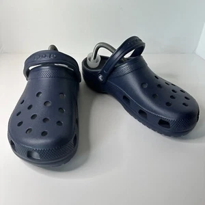 Excellent Condition Men's 11 Crocs Classic Clog. Navy Blue Water/ Casual Comfort - Picture 1 of 12