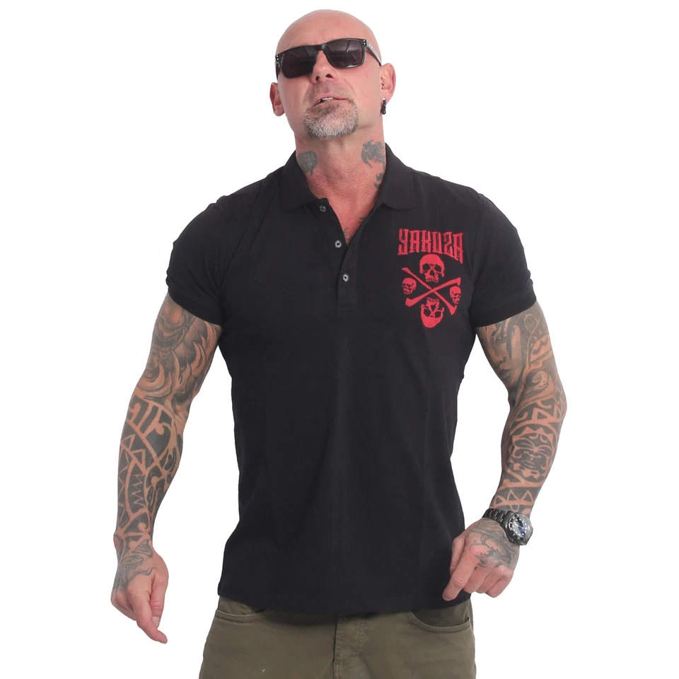 Neues Yakuza Herren Legion Polo Shirt - Schwarz - Bild 1 von 1