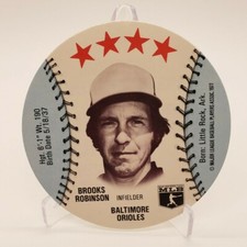 Vintage 1977 Chilly Willee Brooks Robinson HOF Baltimore Orioles MSA Disc 