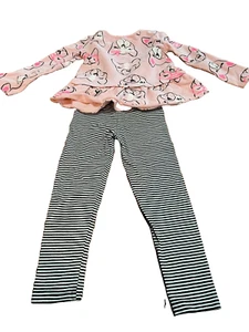 NWOT Carter's Dog theme long sleeve shirt and pants Pants Outfit Pink Size 4T  - Picture 1 of 2