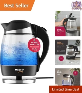 Electric Kettle Borosilicate Glass 1.8L Fast Boil Auto Shutoff Tea Maker - Picture 1 of 11