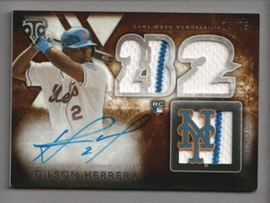 2015 Topps Triple Threads Baseball Sepia #107 Dilson Herrera Auto Jersey /75 - Picture 1 of 2