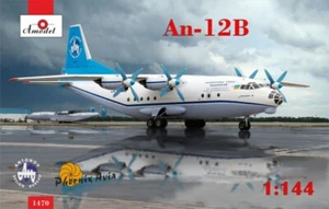 AMODEL 1470 Antonov An-12B Frachtflugzeug Maßstab 1/144 Modellbausatz 1957 Jahr - Bild 1 von 20