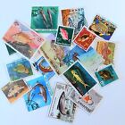 20 x Fish Themed Worldwide Vintage Postage Stamps Scrapbooking Collecting 