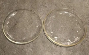 Vintage PYREX Ovenware Glass Teardrop Thumbprint 8.5" Round Dish Plate -Set Of 2 - Picture 1 of 4