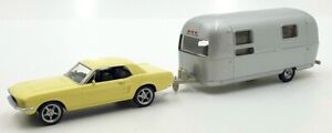 Norev 1/43 Scale 270581 - Ford Mustang & Airstream - Yellow/Silver