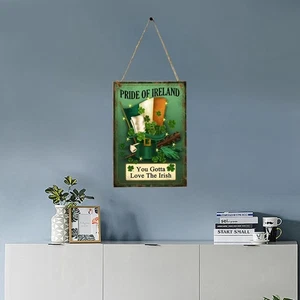 Three-leaf Clover Decoration Signboard Hanging Saint Patrick's Day - Photo 1/11