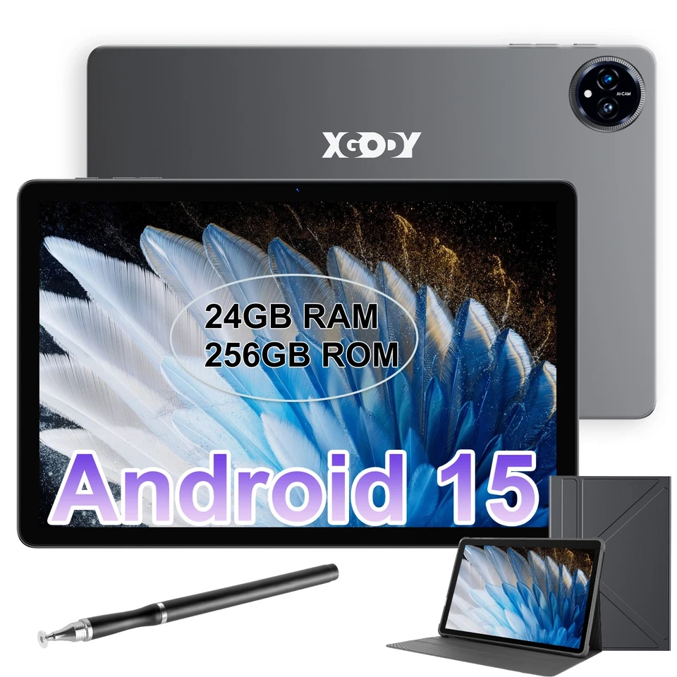 2025 Neueste Tablet 24GB RAM 256GB ROM 11 Zoll Android15 Tablet 2SIM LTE 5G WiFi - Bild 1 von 4