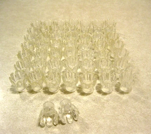 Vtg 50 Mini Light Flower Covers Reflectors Enhancers Plastic Clear Lot Christmas - Picture 1 of 9