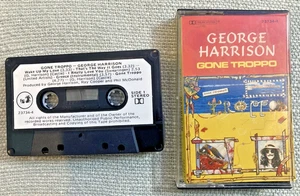 GEORGE HARRISON GONE TROPPO Cassette RARE PAPER LABEL DARK HORSE The Beatles - Picture 1 of 2