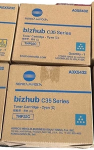 2x Original Toner Konica Bizhub C35 C35P / DEVELOP Ineo +35 / TNP22  SET Cyan - Afbeelding 1 van 1