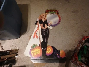 3G-1997 cardboard stand up bar sign- COOR'S light Jenny McCarthy HALLOWEEN - Picture 1 of 2