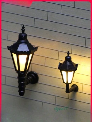2PC Wall Lamps 1:25 1:50 1:100 Scale Miniatures Street Lighting Sand Table Model - Image 1 of 4