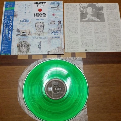John Lennon, The Plastic Ono Band/Shaved Fish, Japan, with Obi, Green Vinyl — 第 1/2 张图片