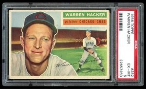 1956 Topps Gray Back Warren Hacker #282 PSA 6 EX-MT - Bild 1 von 2