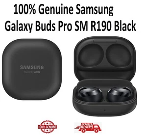 100% Genuine Samsung Galaxy Buds Pro SM R190 Phantom Black RRP £145 UK Stock - Picture 1 of 5