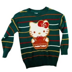 HELLO KITTY Striped Christmas Holiday LongSleeve Sweater Size XS - Picture 1 of 4