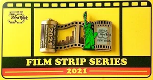 2021 HARD ROCK CAFE NEW YORK 3D 50TH ANNIVERSARY FILM STRIP SERIES PIN - Picture 1 of 3