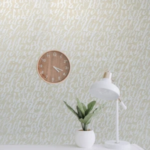 Ronald Redding Masterworks white beige cream Novelty hand writing Wallpaper 3D - Picture 1 of 10