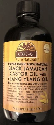 Aceite de ricino jamaicano negro extra oscuro 100 % natural con aceite de ylang ylang 4 oz Foto 1 de 4
