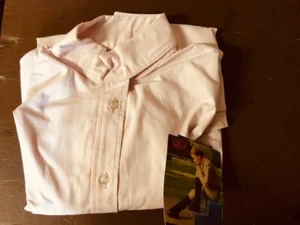 RATCATCHER Show SHIRT Pink Striped LONG Sleeve Sz Youth 12R NEW Devon Aire - Picture 1 of 2