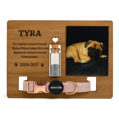10x Gedenktafel Hund Tier Aschefläschchen personalisiertes Andenken Grabstein - Bild 1 von 4