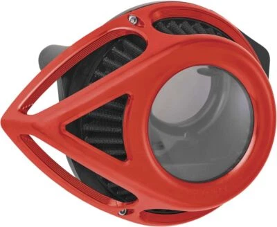 Limpiador de aire rojo transparente para HD Fatboy Lo FLSTFB 2000-2017 18-904 Foto 1 de 3