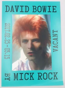 2017 David Bowie Vacant by Mick Rock Photo Japan Exhibit Turquoise Poster Flyer - Picture 1 of 5