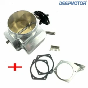 LS1 LS2 LS6 92mm Cuerpo de acelerador Billet LS 4 pernos + soporte de cable de acelerador plateado - Imagen 1 de 8