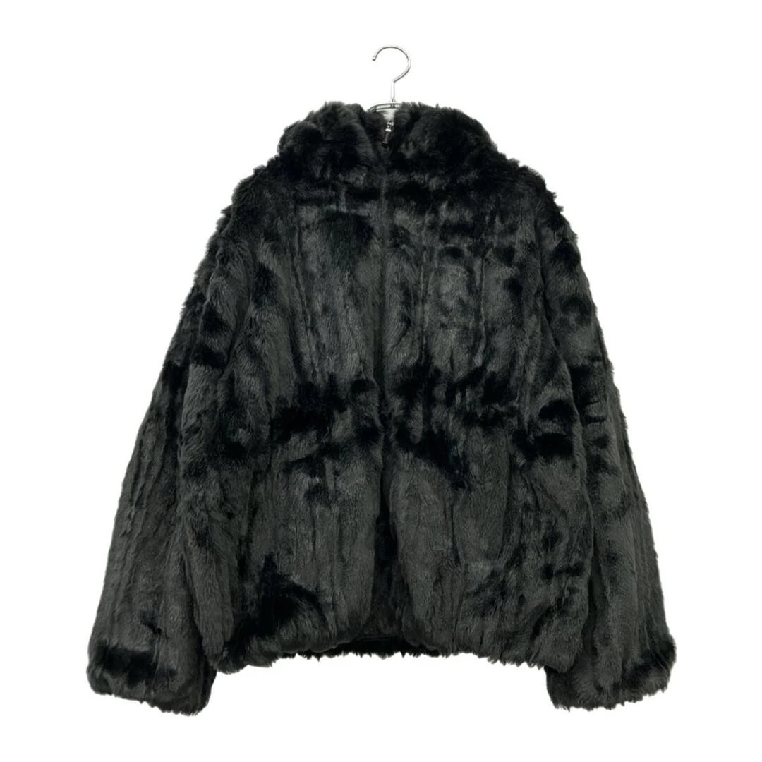 Supreme Black Coats, Faux Fur Outer Shell Jackets for Men for Sale