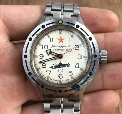 Reloj Pulsera Vostok Anfibio Antimagnético Wostok URSS SSSR SU Soviético Raro Foto 1 de 4