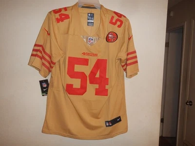 FRED WARNER  # 54 SF 49ERS  Nike Men's  GOLD   Jersey  MEDIUM - Image 1 of 4