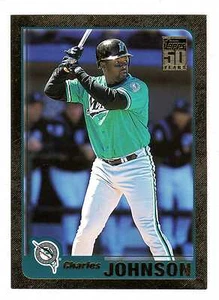 2001 Topps Traded Gold #022 Charles Johnson Marlins BV$5 ####/2001 #22 - Picture 1 of 1