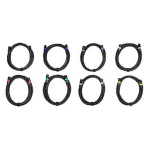 Audio2000'S E02112E8 8 Pack 12 Ft XLR Male to XLR Female Microphone Cable-NEW - Picture 1 of 4