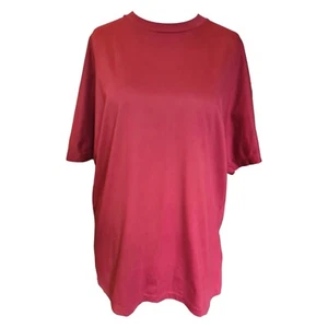 COS Deep Red Oversized T-Shirt Relaxed Fit Minimalist EUR S Casual Everyday Tee - Picture 1 of 6