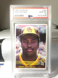 PSA 10 GEM MINT 1984 DONRUSS BASEBALL BASE CARD TONY GWYNN NO. 324 *PADRES*