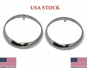 Headlight Retaining Set Bezel Rim Trim 8" For Willys Jeeps Truck @OC - Picture 1 of 5