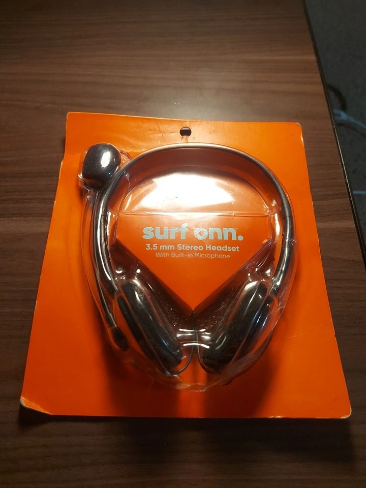Onn. 3.5 Mm Stereo Headset With Built-in Microphone