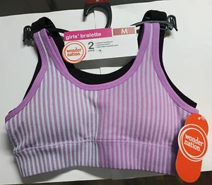 Wonder Nation Girls Scoop Bra 2 Pk Size M. - Picture 1 of 5