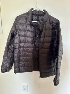 Women's Down Jacket Lightweight Duck Down Quilted Jacket Stand Collar. Size L - Picture 1 of 2
