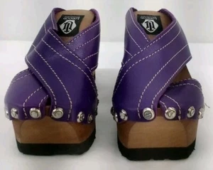 London Underground Colleen Platform Shoes Vtg Purple Size 7 Y2k Era Clubgear - Picture 1 of 9