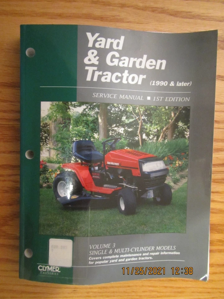 CLYMER Yard & Garden Tractor 1990 & later c2002 Service Manual 1st Ed Volume 3 - Изображение 1 из 1