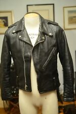 Harley Davidson Vtg 1950s Black Leather Motorcycle Jacket Small Exc