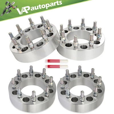 4Pcs 2" Wheel Spacers 8x6.5 For Chevy Silverado GMC Sierra 2500 3500 HD 14x1.5 - Image 1 of 4