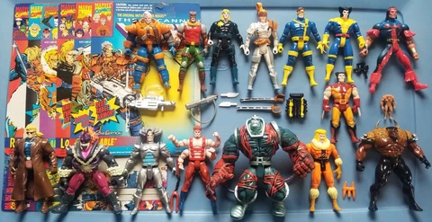 Marvel ToyBiz 90s 5.5 X Men Ghost Rider Figure Lot 15 Wolverine Apocalypse Cable Cover