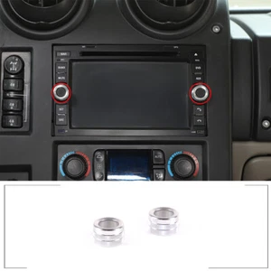 Alloy Center Control Voulme Ring Knob Decorare Cover Cap For Humme-r H2 2003-07 - Picture 1 of 9