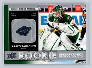 2021-22 Upper Deck S1 #RR-10 Kaapo Kahkonen -Rookie Retrospective-Minnesota Wild - Picture 1 of 2