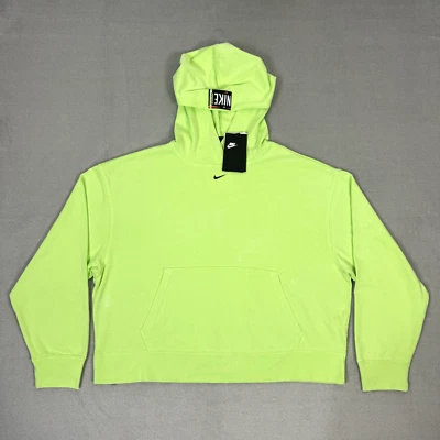 Nike Sportswear Womens Acid Washed Hoodie CZ9854-358 Neon Green Size Small NEW - Image 1 of 4