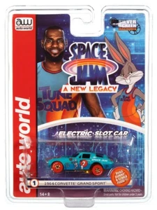 SC386 Auto World 1964 Corvette Space Jam Lebron James HO Scale Electric Slot Car - Picture 1 of 5